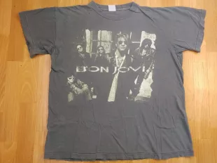 Bon Jovi t-shirt, vintage 1992 Keep the Faith, 90s concert tour shirt, Brockum licensed, 2 sided 1990s heavy metal punk rock