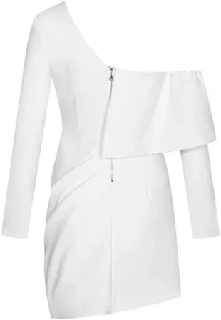 White Dress Sheath Long Sleeves
