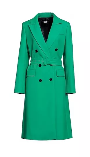 Tailored Double Breasted Coat Green