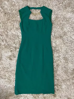 Clara Ultra Green Sleeveless Cutout Sheath Dress Size 2  | eBay