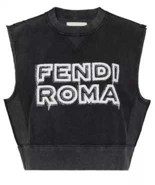 Black Sweatshirt in Fendi Roma