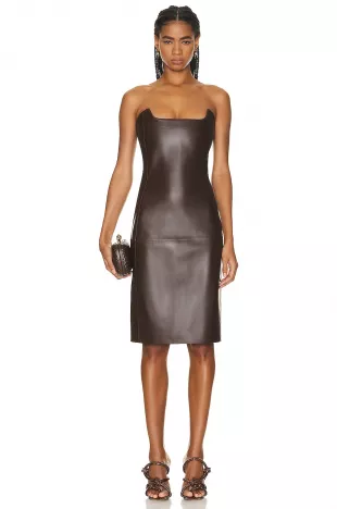 Leather Bustier Dress