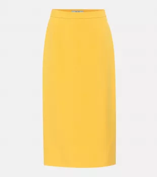 Virgin Wool Pencil Skirt