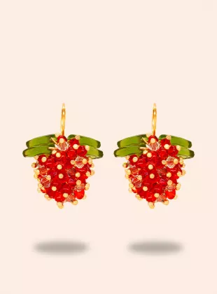 Sparkling Strawberry Earrings