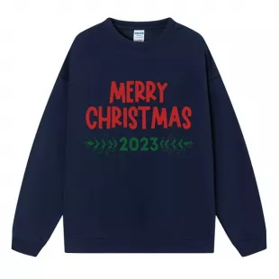 Christmas Print Pullover Sweatshirt Round Neck Drop Shoulder Long Sleeve Top White/S - Walmart.com