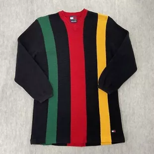 Knit Striped Color Block sweater