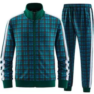 W JIANWANG Trainingspak voor heren, set joggingpak voor heren, sweatsuits, 2 -delige vrijetijdskledingset, trainingspak, sweatshirt en broek, outfits JW-2601-M