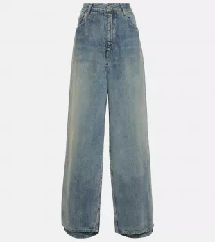 Double Front Effect Denim Pants