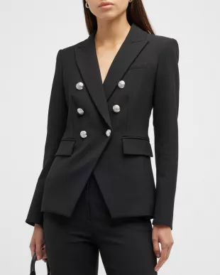 Miller Dickey Jacket in Black with Silver Buttons