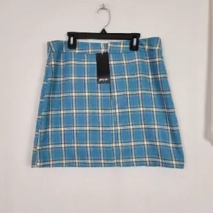 Check Wool Blend Mini Skirt