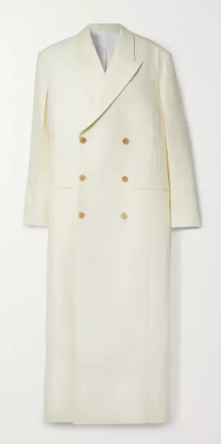 Catena Oversized Wool and Silk Blend Cady Coat