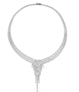 White Gold and Diamond Y-COUTURE Necklace