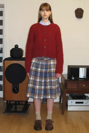 a Line Flannel Long Skirt