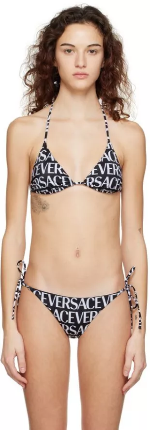 Black Allover Bikini Top