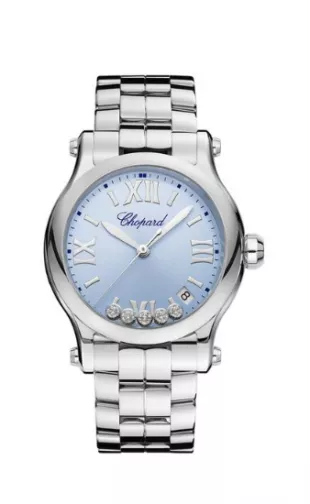 Happy Sport Watch 30Mm Quartz Lucent Steel with Diamonds