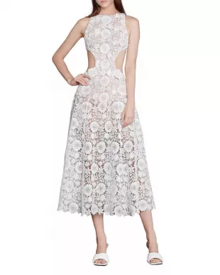 Daisy Cutout Lace Midi Dress