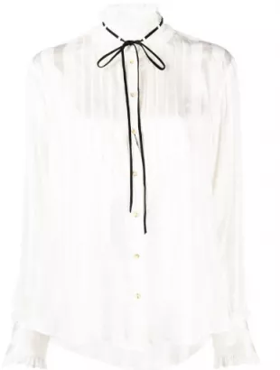 Ruffled Neck Shirt