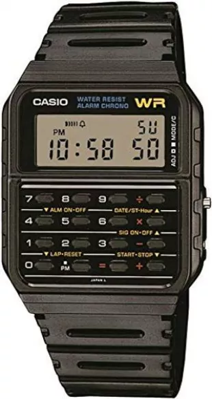 Casio - CA53W-1 | Black Data Bank Watch