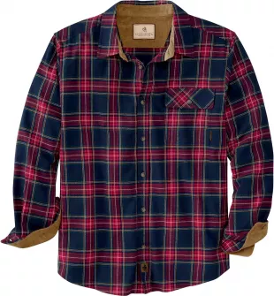 Buck Camp Flannel Shirt, Cabin Fever Red Plaid