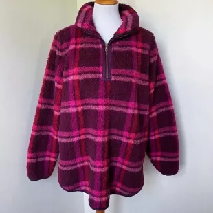 Pink Plaid Sherpa Sweater