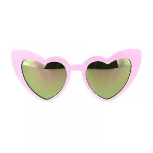 Heart Shape Cateye Sunglasses Kids Fashion Mirrored Lens