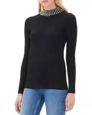 Suzette Pearl Collar Sweater