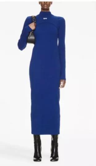 Off-Stamp Ribbed-Knit Dress