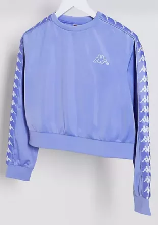 Logo Trim Cropped Sweatshirt