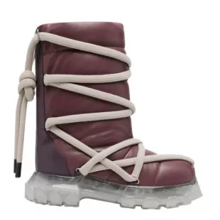 Rick Owens - Purple Padded Jumbolace Lunar Tractor Boots