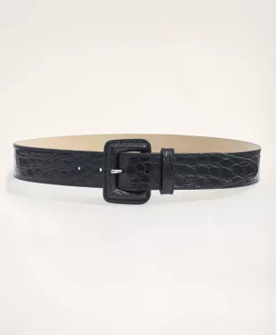 Leather Croc Embossed Belt
