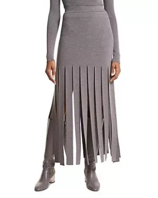 Merino Wool Steamer Maxi Skirt