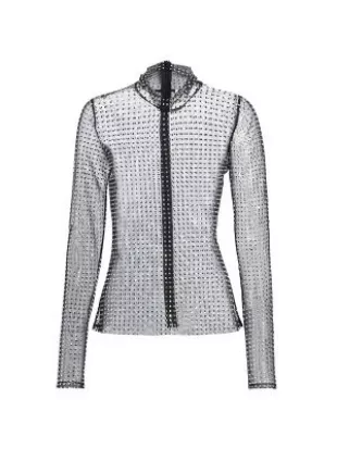 A.L.C. - James Rhinestone Mesh Top