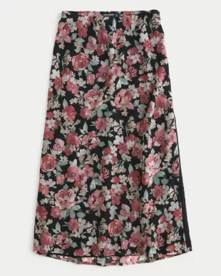 Floral Column Maxi Skirt