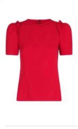 Dolce & Gabbana Red Round Neck Short Sleeves Pullover Top