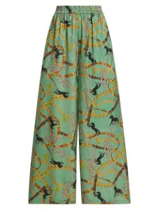 L'agence - Lillian Status-Print Wide-Leg Pants