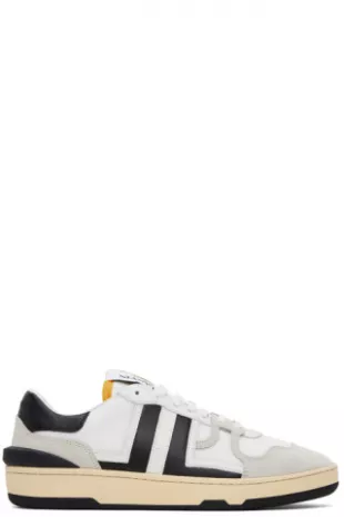 White & Black Clay Sneakers