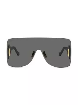 Rimless Metal Shield Sunglasses