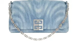 Small 4G Soft Bag In Quilted Denim