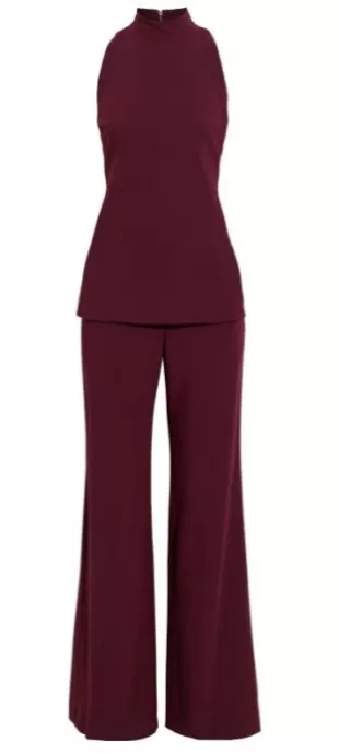 Gardenia Two-Piece Cady Jumpsuit in Plum