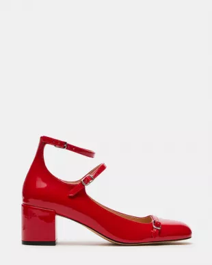 Sabrina Patent Shoes in Red