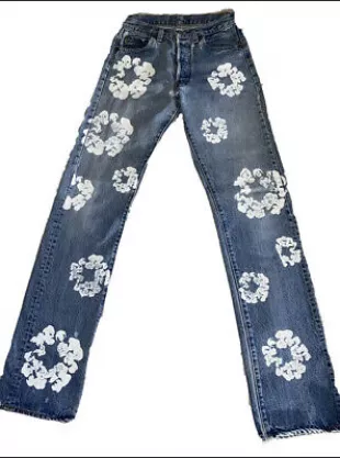 Denim Tears x Levis - X LEVIS Cotton Wreath Light Wash Jeans | eBay