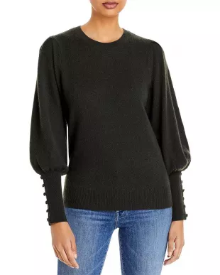 Aqua - Cashmere Cashmere Balloon Sleeve Sweater