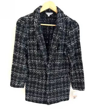 Metallic Tweed Blazer Jacket
