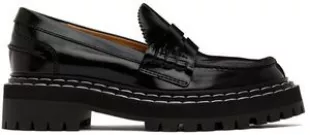 Black Lug Sole Loafers