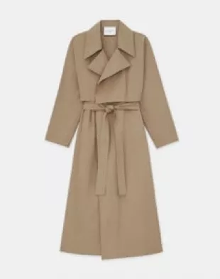 Convertible Cotton Twill Trench Coat