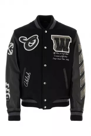 Logo Patch Bomber Jacket