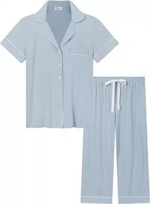 Amorbella - Bamboo Pyjamas for Women Capri Pajamas