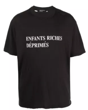 Enfants Riches Deprimes - Black Faded Classic Logo T-Shirt