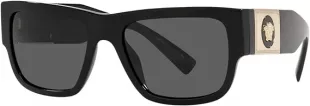 Man Sunglasses Black Frame, Dark Grey Lenses, 56MM