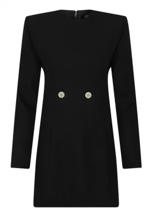 Dress with Shoulder Pads